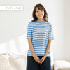 インド綿オーガニックコットン 五分袖Tシャツ ボーダー.|s19
